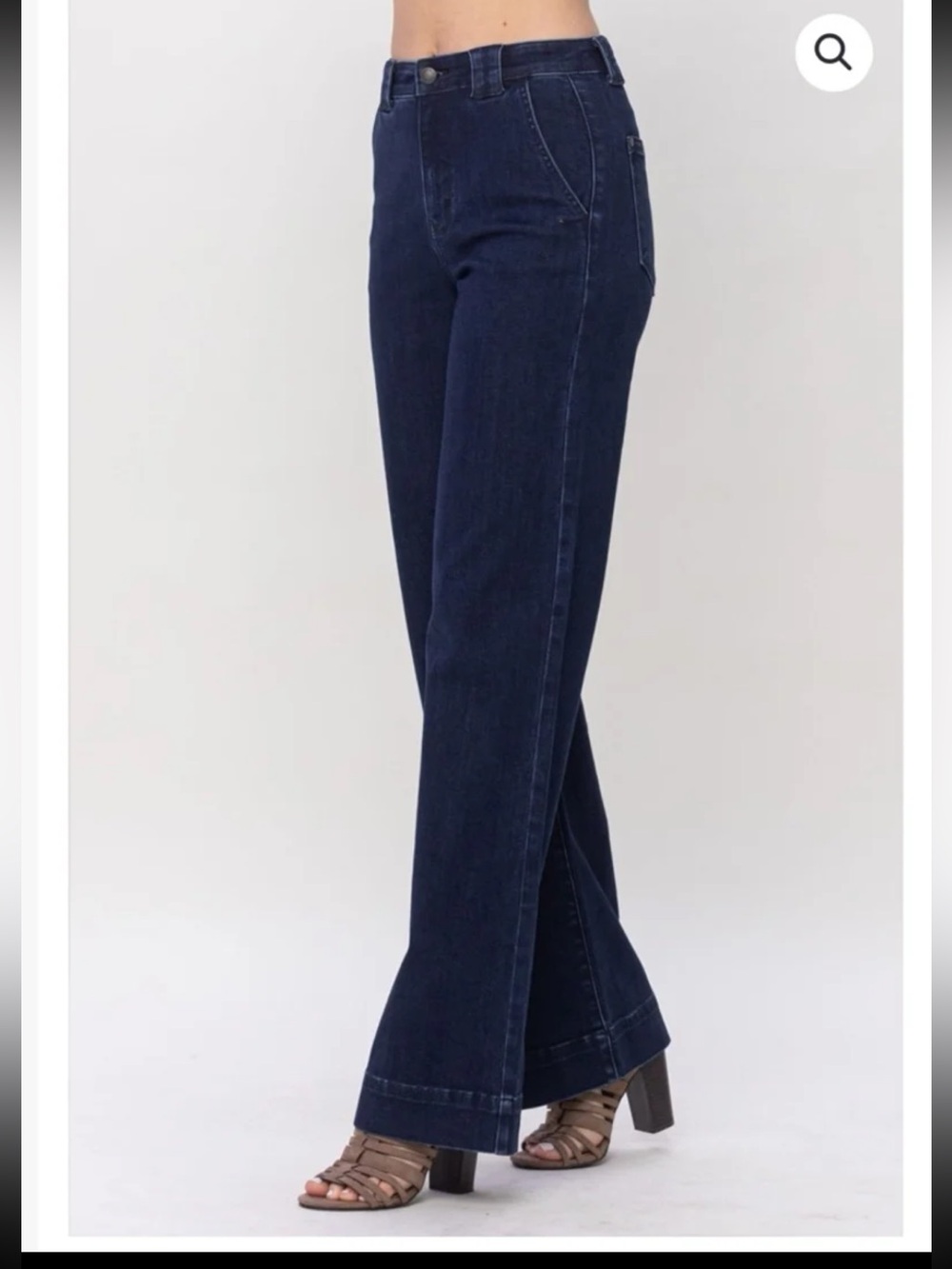 Judy Blue Trouser Wide Leg 82471 in Dark Wash size 11/30 - Picture 4 of 12